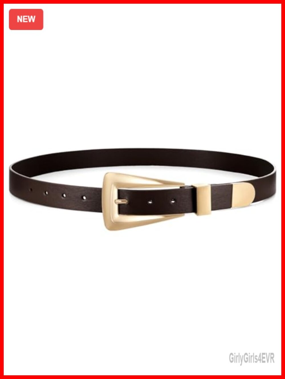 Faux Leather Waist Belt with Gold/Silver Buckle, Western Style, Trendy Dress